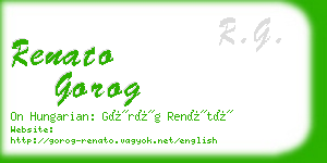 renato gorog business card